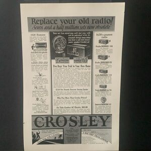 Vintage 1928 Crosley Radio Replace Your Old Radio Ad Advertisement